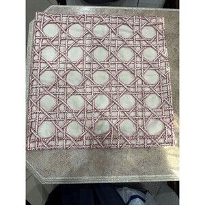 Dransfield & Ross pillow Cover Bluff Road Red Ivory READ